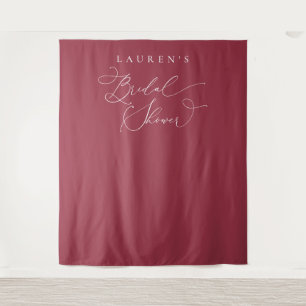 Red Wine Pink Bridal Shower Photo Backdrop Tapestry