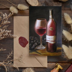 Red Wine Postcard