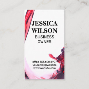 Red Wine Pour in Glass Business Card