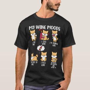 Red Wine Shiba Inu Dog Wine T-Shirt
