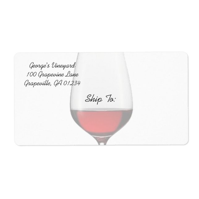 Red Wine Shipping/Address Labels (Front)