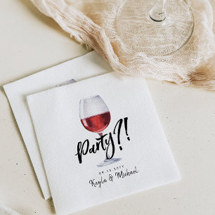 Red Wine   Special Occassion Celebration Napkin