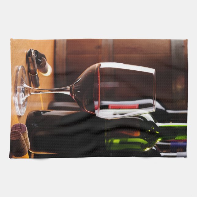 Red Wine Tea Towel (Horizontal)