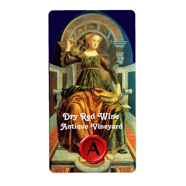 RED WINE WAX SEAL MONOGRAM /ANTIQUE TAROTS (Front)