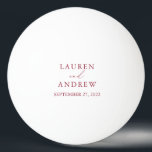 Red Wine Wedding Personalised Ping Pong Ball<br><div class="desc">Gorgeous red wine ping pong ball. Perfect gift for the newlyweds in your life!</div>