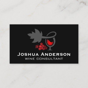 Red Wine   Wine Grapes   Vineyard Business Card