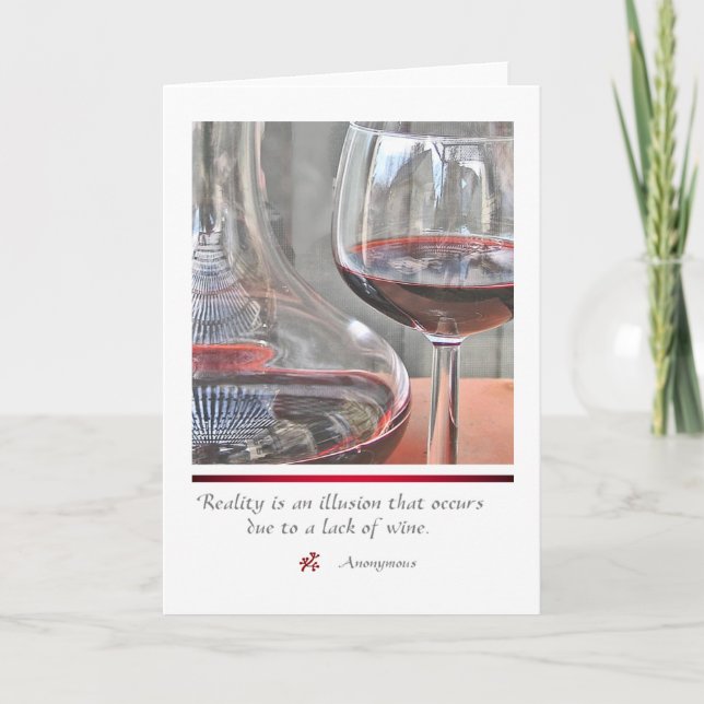 RED WINE with quote card (Front)