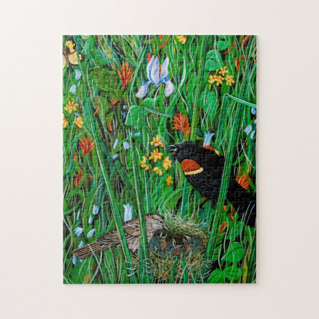 Red Wing Blackbird Puzzle (Vertical)