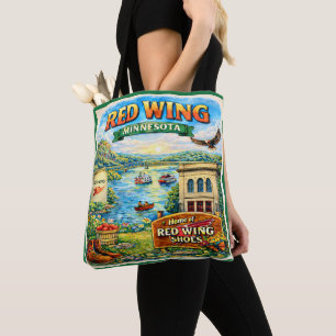 Red Wing, Minnesota Souvenir Gift Latte Mug Tote Bag