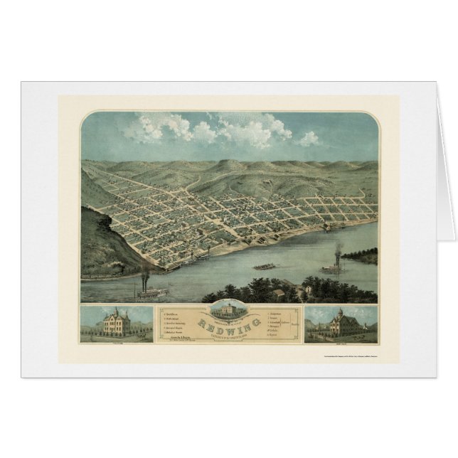 Red Wing, MN Panoramic Map - 1868 (Front Horizontal)