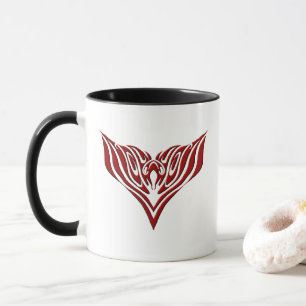 Red Winged Bird Tribal Tattoo Design Mug