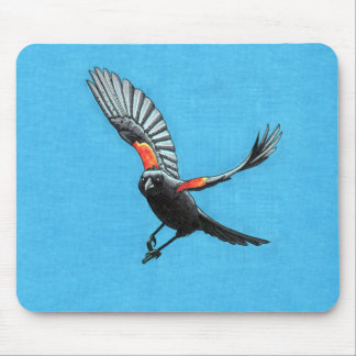 Red-Winged Black Bird Mouse Pad