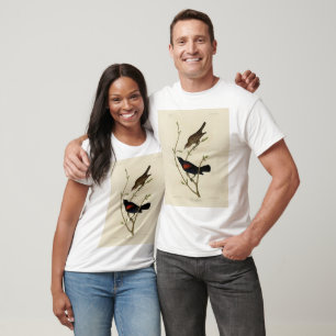 Red-winged Blackbird - Audubon's Birds of America T-Shirt