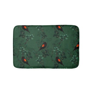 Red-Winged Blackbird Pattern Bath Mat