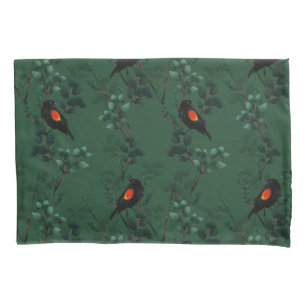Red-Winged Blackbird Pattern Pillowcase