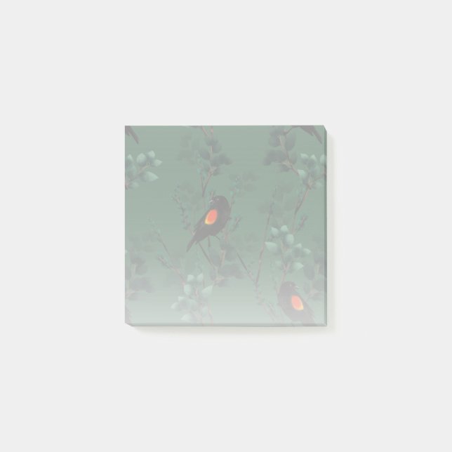 Red-Winged Blackbird Pattern Post-it Notes (Front)