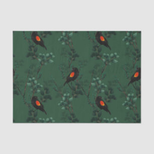 Red-Winged Blackbird Pattern Tissue Paper