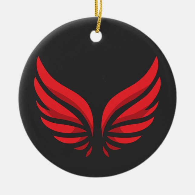Red Wings Ornament (Front)