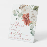 Red Winter Bridal Shower Advice and Well Wishes