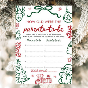 Red Winter Christmas How Old Were They the Parents Invitation