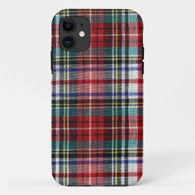 Red Winter Christmas Plaid iPhone 5 Case (Back)
