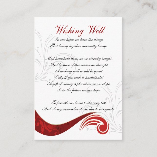 red wishing well cards (Front)