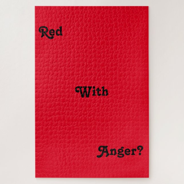 "Red With Anger?" aggravating 1000+ piece puzzle  (Vertical)