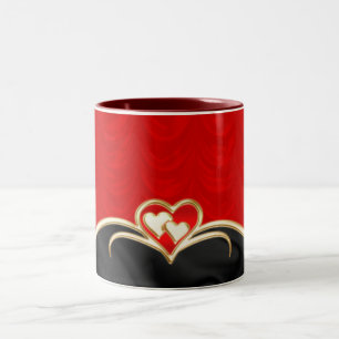 Red with Black Two-Tone Coffee Mug