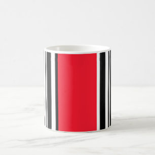 Red With Black White Stripes Coffee Mug