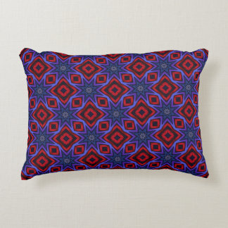 Red With Blue Stars Decorative Cushion