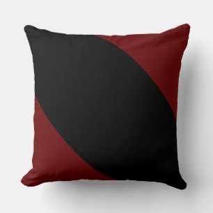 Red with Thick Black Stripe Cushion