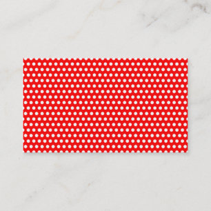 Red with Tiny White Dots Business Card