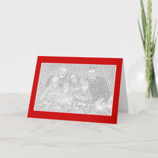 Red with White Border Photo Card