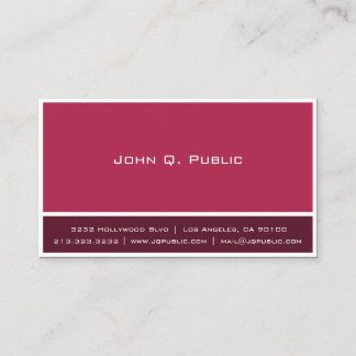 Red with White Frame Business Card