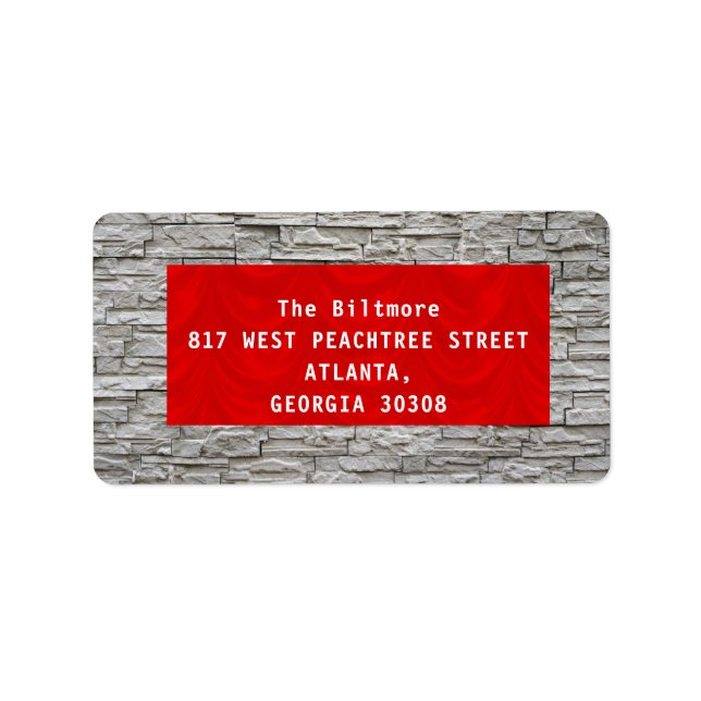 Red with white label (Front)