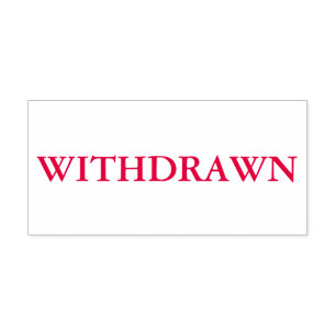 Red Withdrawn Self-inking Stamp