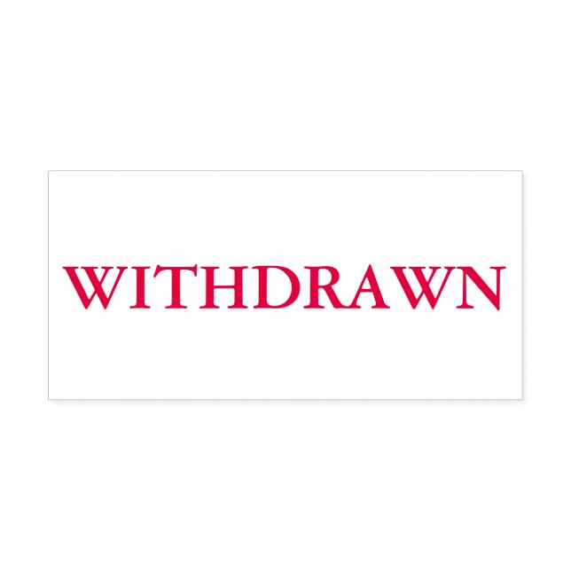 Red Withdrawn Self-inking Stamp (Design)