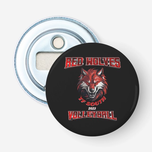 Red Wolf Bottle Opener (Front)