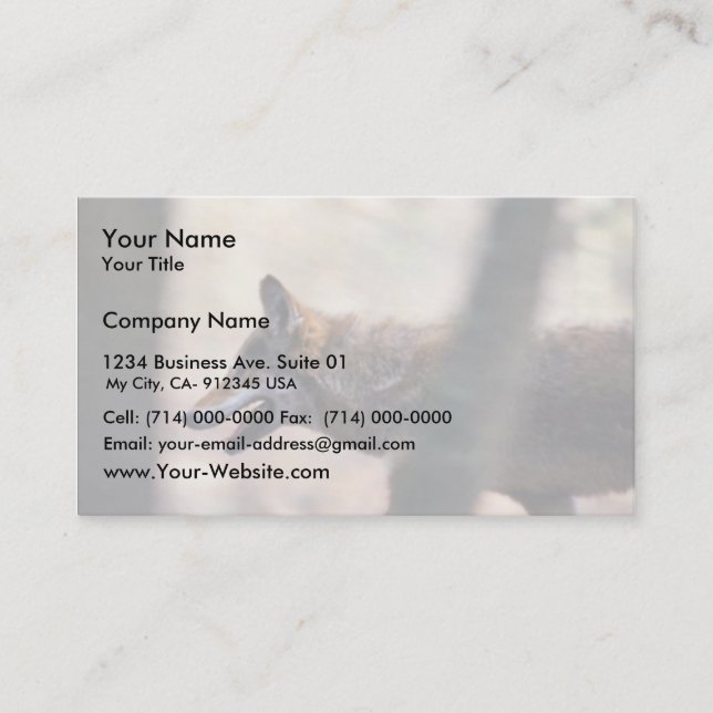 Red Wolf Business Card (Front)