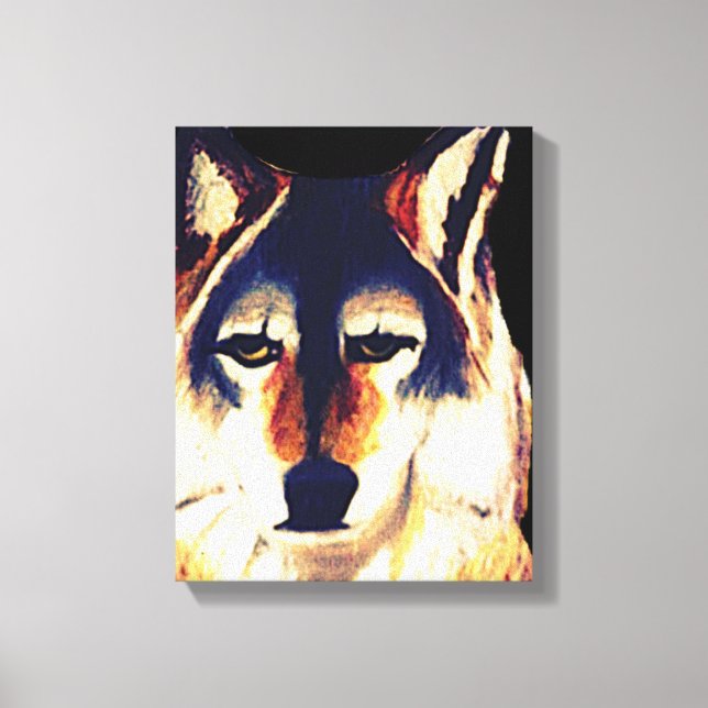 RED WOLF canvas Print (Front)