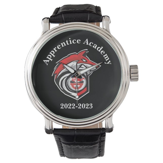 Red Wolf logo Personalised Watch (Front)