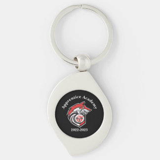 Red Wolf Personalised Silver toned Keychain