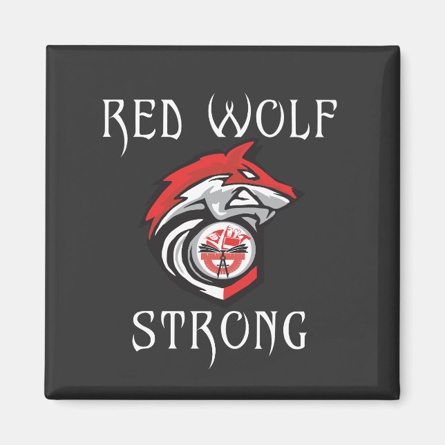 Red Wolf Strong  Magnet (Front)
