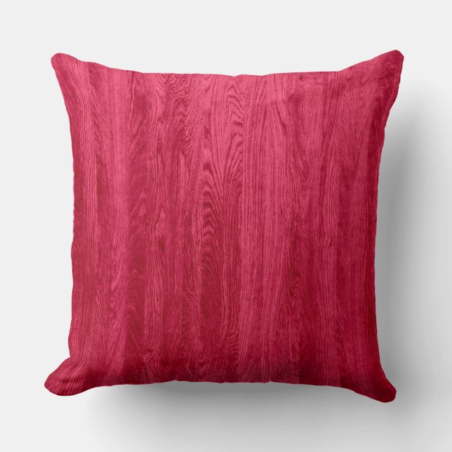 Red Wood Grain Texture Cushion (Front)
