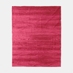 Red Wood Grain Texture Fleece Blanket