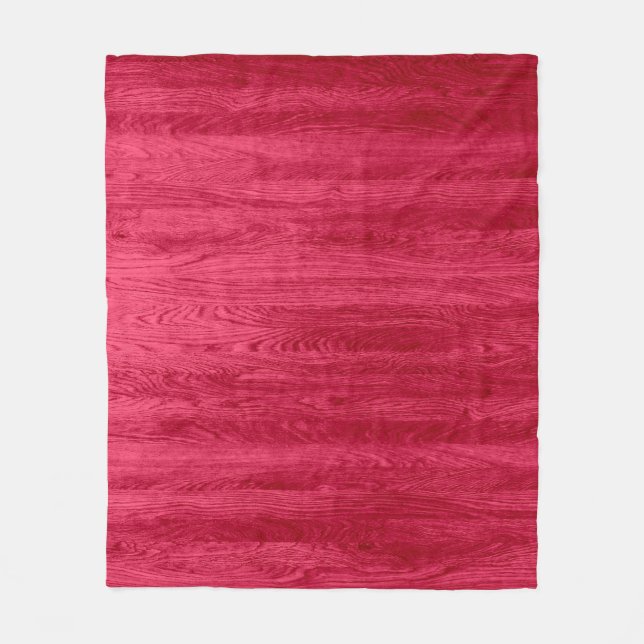 Red Wood Grain Texture Fleece Blanket (Front)