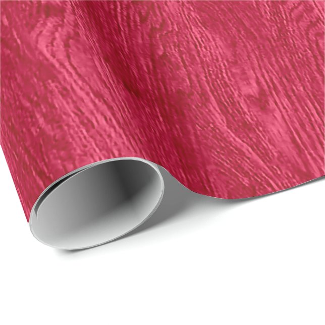 Red Wood Grain Texture Wrapping Paper (Roll Corner)