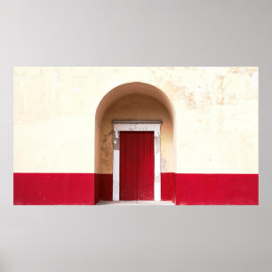 RED WOODEN DOOR POSTER