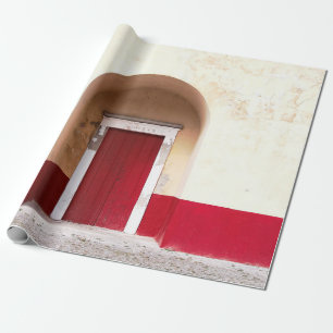 RED WOODEN DOOR WRAPPING PAPER