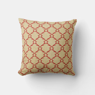 Red Woodland Antlers Pillow